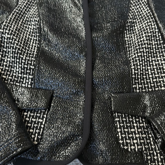 TORY BURCH Gorgeous Daria Patent Leather/Tweed Jacket~ size 4 - Picture 4 of 8